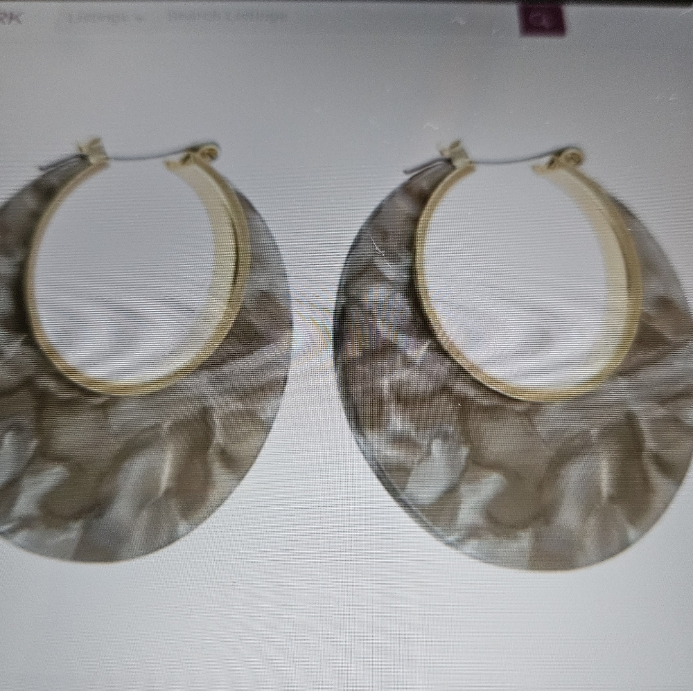 A Girl Thing Gold and Brown Hoop Earrings